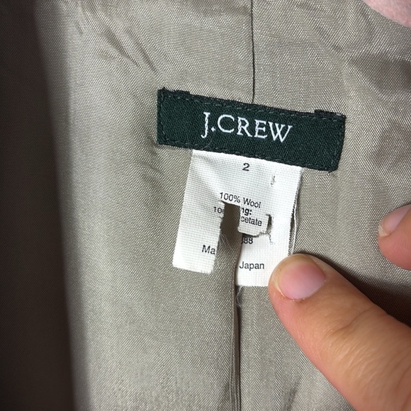 J. Crew 100% Wool Blazer in Greyish Beige - lined - size 2 - Picture 3 of 7